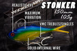 Stonker 150mm Soft Vibe Single-Hooks