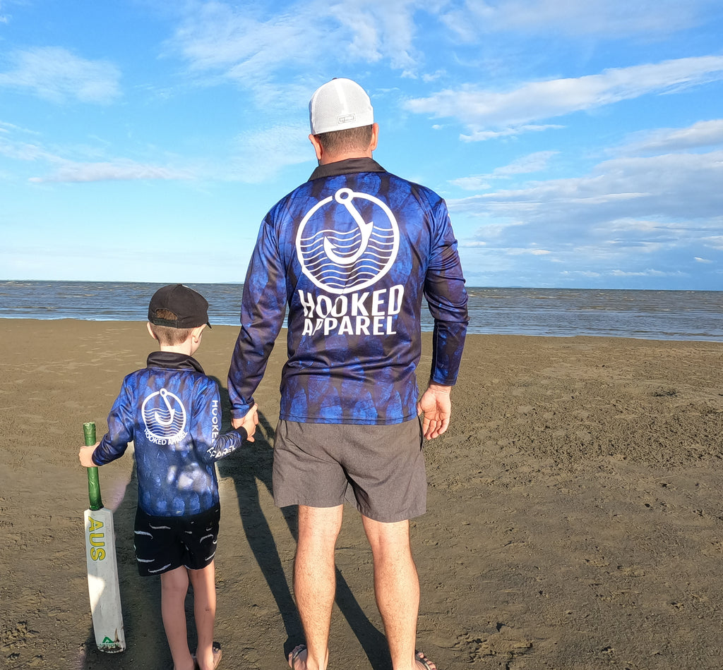 Boys Blue Scaled Fishing Shirt – Hooked Apparel