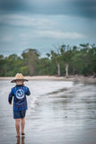 Boys Blue Scaled Fishing Shirt