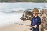 Boys Blue Scaled Fishing Shirt